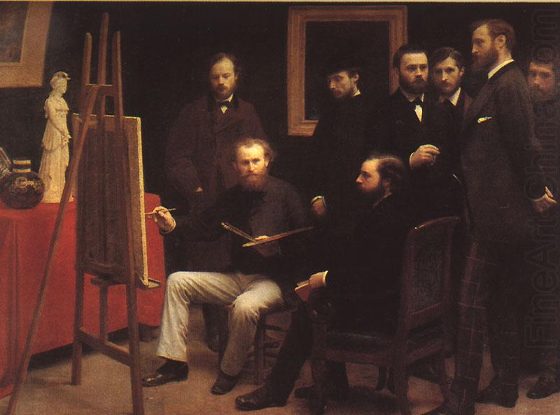 Henri Fantin-Latour An Atelier in the Batignolles oil painting picture